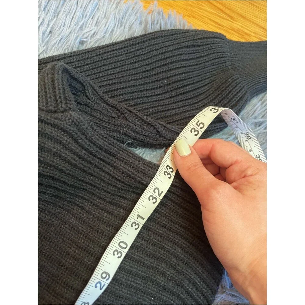 Free People Black Extra Oversized Cropped Sweater Size S